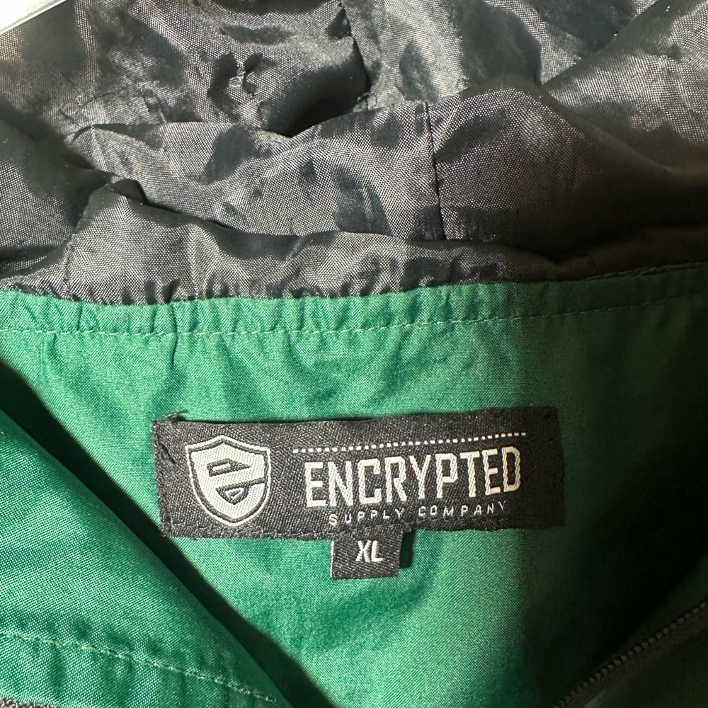 Encrypted Supply Jacket Mens XL Color Block NON-STOP Hooded Windbreaker - Picture 3 of 8